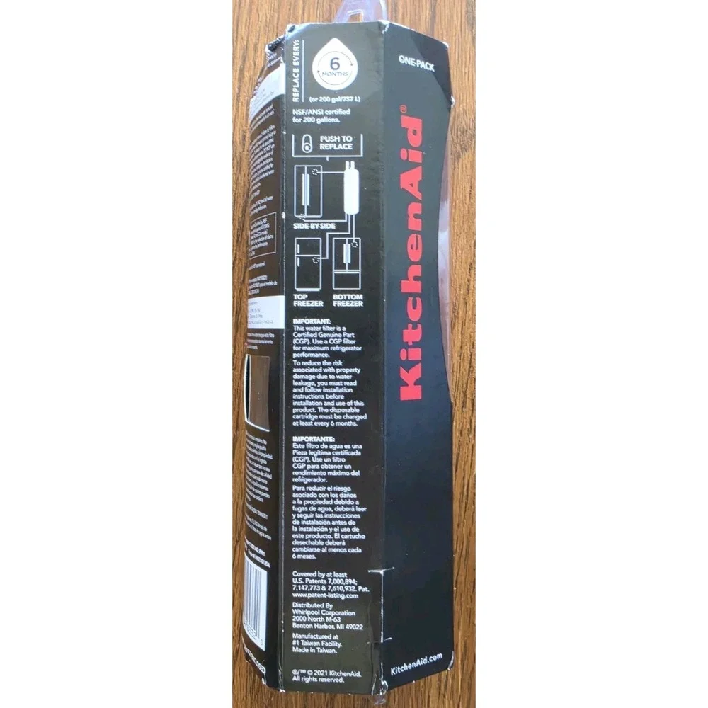 KitchenAid Refrigerator Ice and Water Filter 1  KAD1RXD1 Single Pack Purple Cap